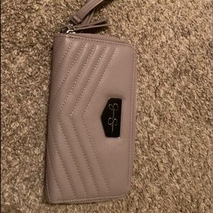 Nude/purplish Jessica Simpson wallet/clutch